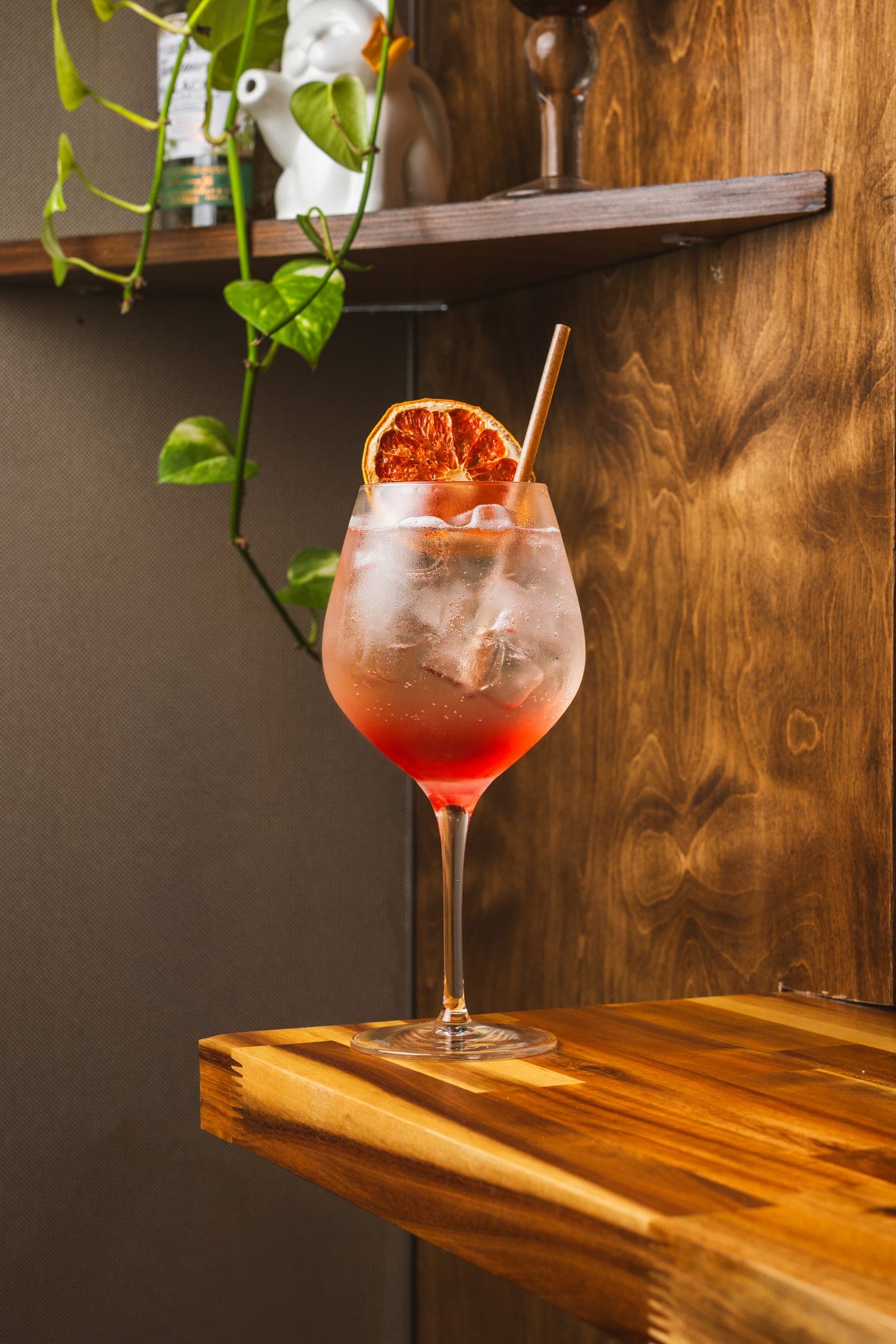 Grapefruit spritz garnished with fresh citrus
